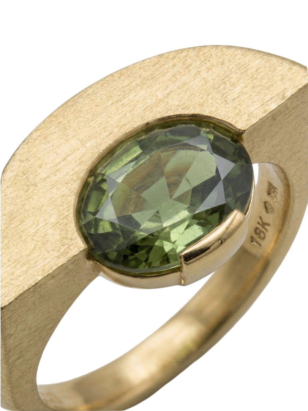 corner tourmaline ring