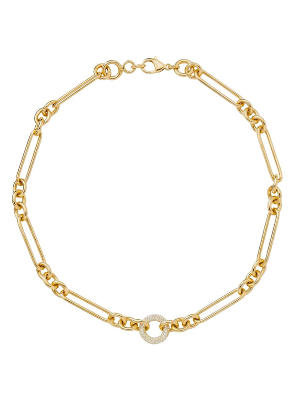 node pavé necklace