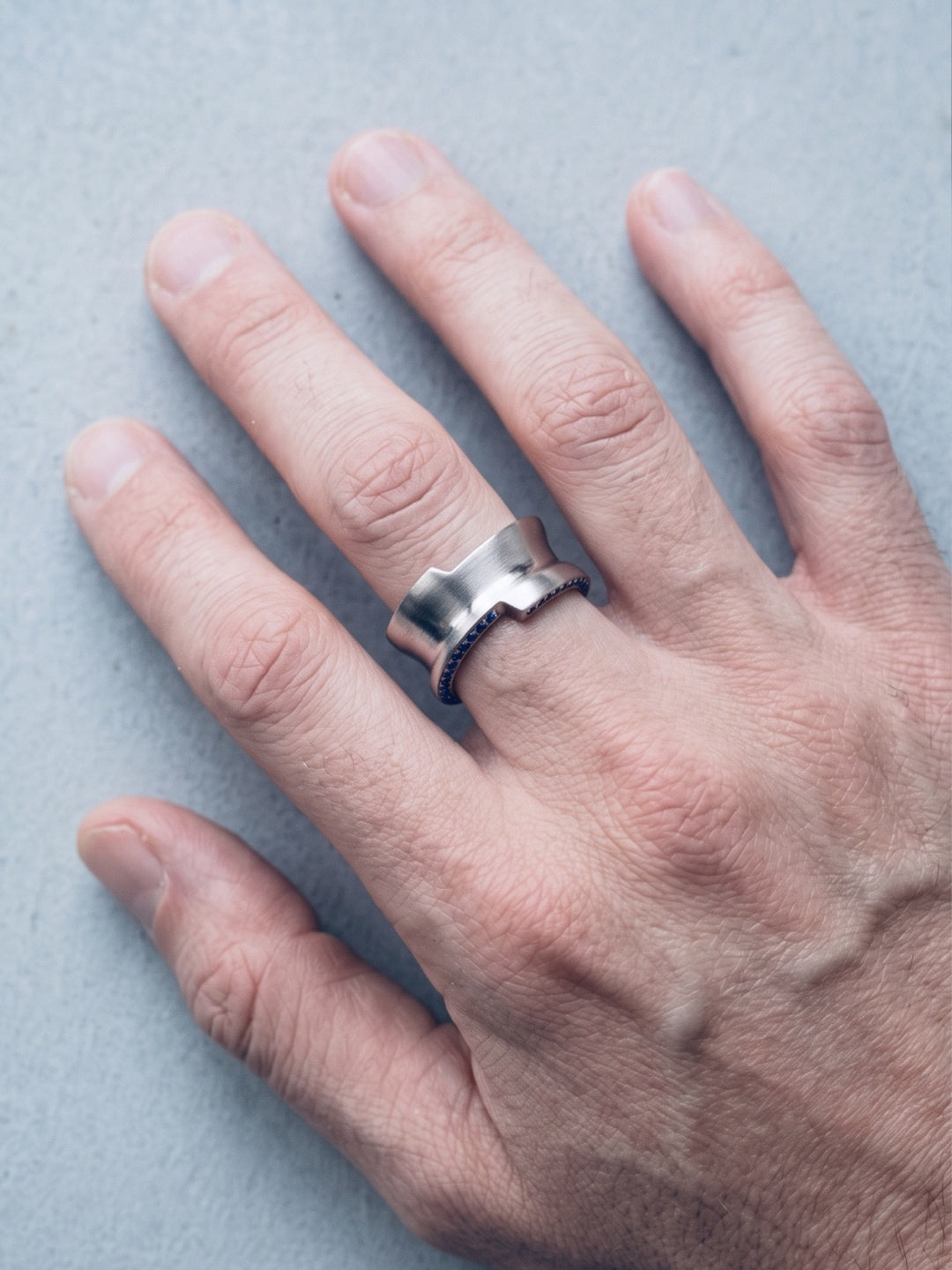 rio sapphire pavé ring