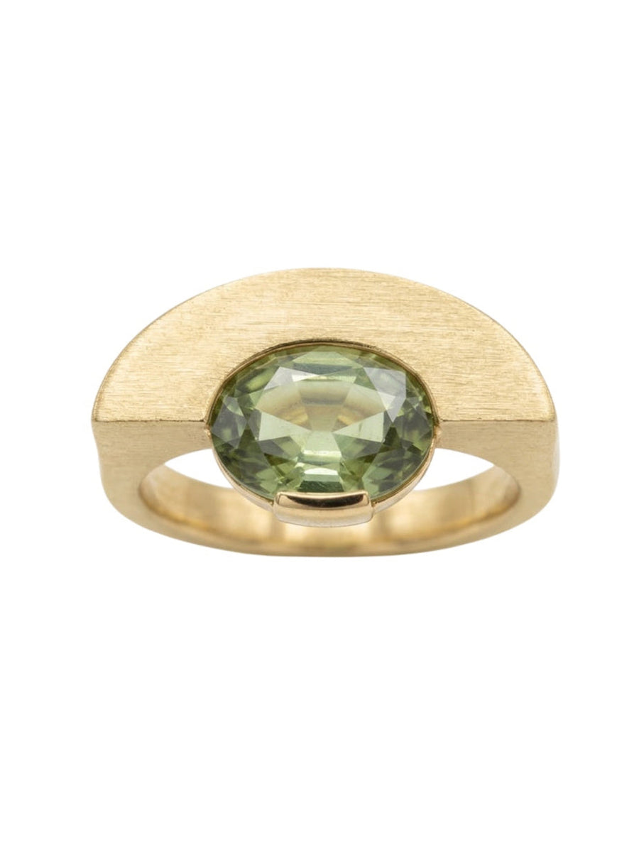 corner tourmaline ring