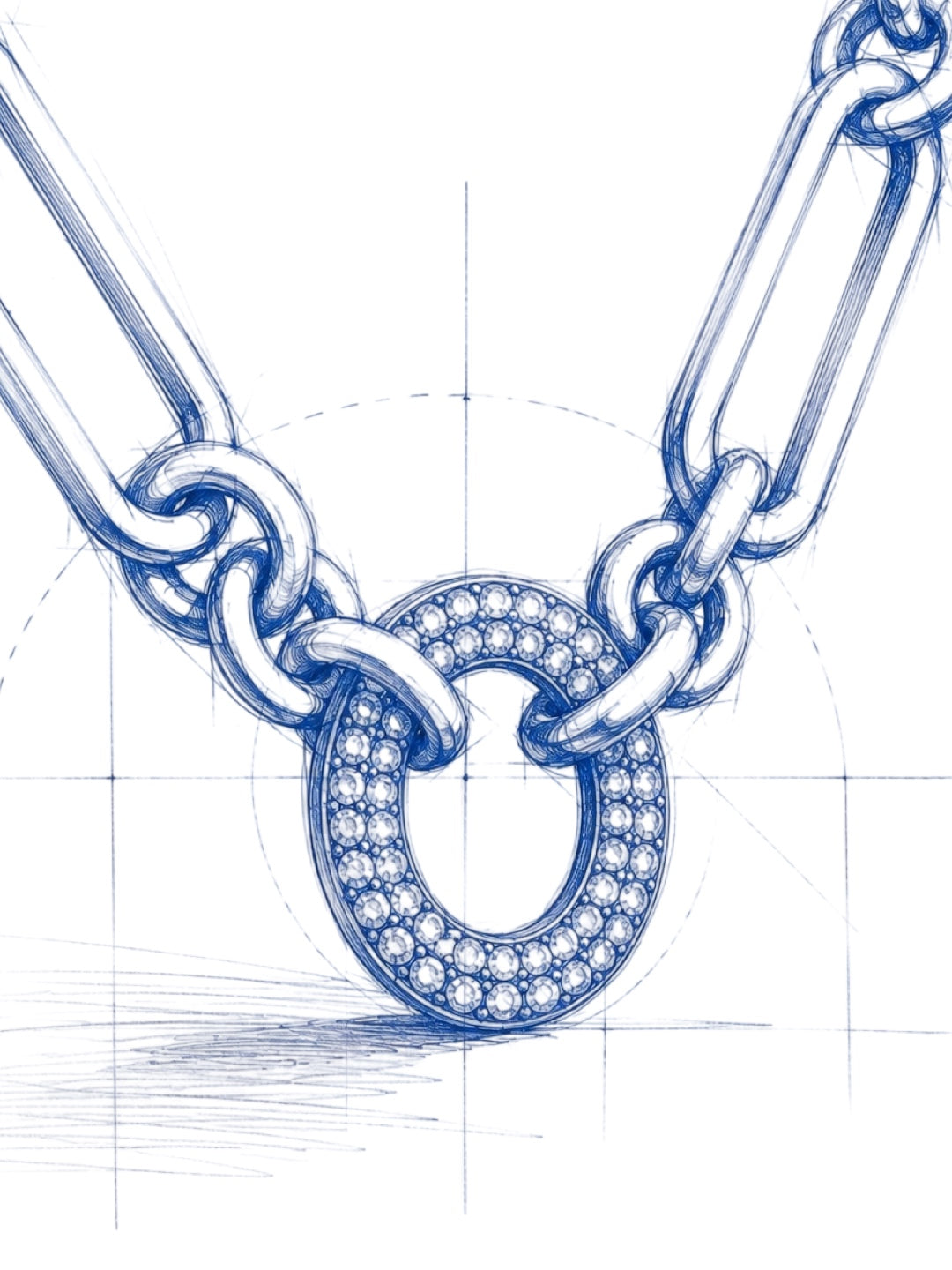 node pavé necklace