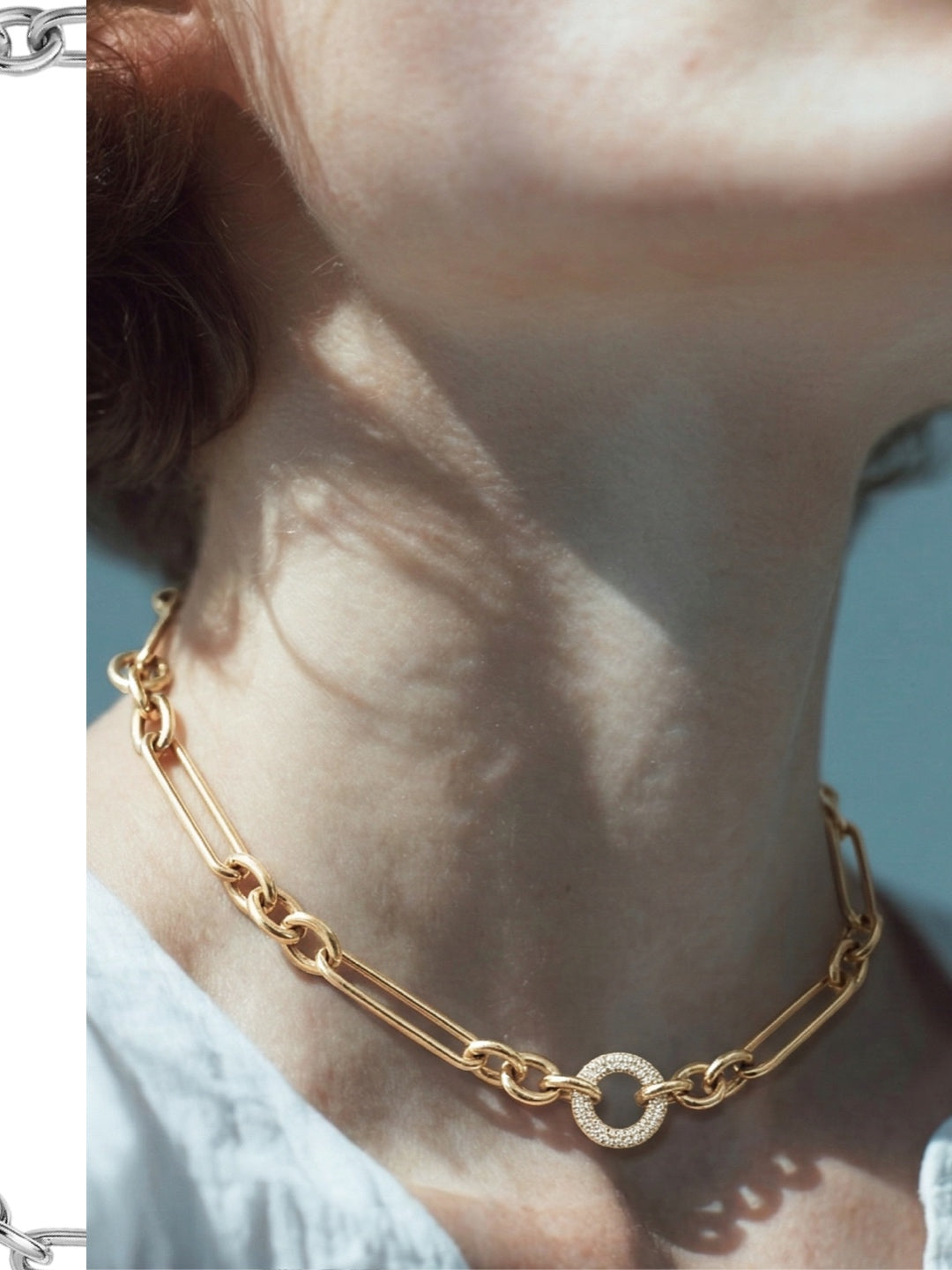 node pavé necklace
