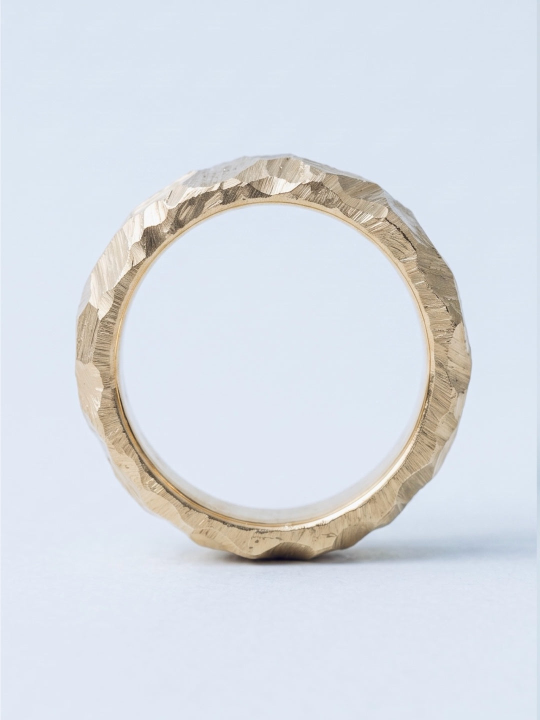 material ring IIII, detail of the carved surface and polished interior
