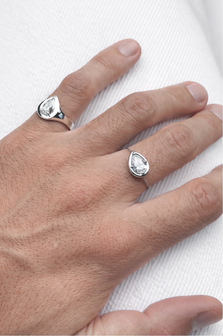 resonance pear ring